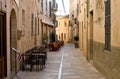 Street with restaurants