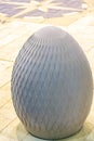 Street restraints made of egg-shaped concrete