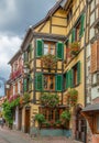 Street in Ribeauville, Alsace, France