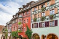 Street in Riquewihr, Alsace, France Royalty Free Stock Photo