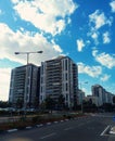 Street in Rishon Le-Zion city Royalty Free Stock Photo