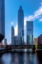 street and riverview scenes in downtown chicago Royalty Free Stock Photo