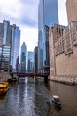 street and riverview scenes in downtown chicago Royalty Free Stock Photo