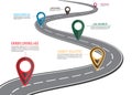 Street road map ,business infographics Royalty Free Stock Photo