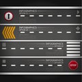 Street Road & Sign Business Infographics Royalty Free Stock Photo