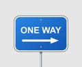 Street road sign one way Royalty Free Stock Photo