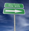 Street Road Sign Outside The Box Royalty Free Stock Photo