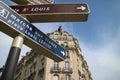 Street Road Sign in Paris Royalty Free Stock Photo