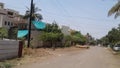 Street road towards matket place in Solapur,Maharashtra, India