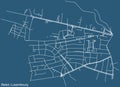 Street roads map of the Belair Quarter of Luxembourg City, Luxembourg