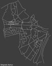 Street roads map of the BELGRADE DISTRICT, NAMUR Royalty Free Stock Photo