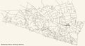 Street roads map of the Blankenese quarter of the Altona borough bezirk