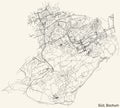 Street roads map of the Bochum-SÃÂ¼d district of Bochum, Germany Royalty Free Stock Photo