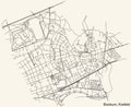 Street roads map of the BOCKUM DISTRICT, KREFELD