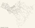 Street roads map of the borough Circoscrizione 7 Aurora, Vanchiglia, Sassi, Madonna del Pilone of Turin, Italy