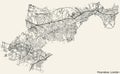 Street roads map of the BOROUGH OF HOUNSLOW, LONDON