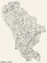 Street roads map of the BOROUGH OF ISLINGTON, LONDON