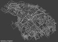 Street roads map of the British city of AYLESBURY, ENGLAND