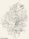 Street roads map of CHARLEROI, BELGIUM