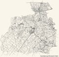 Street roads map of the Charlottenburg-Wilmersdorf borough bezirk of Berlin, Germany