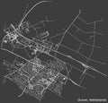 Street roads map of DUIVEN, NETHERLANDS Royalty Free Stock Photo