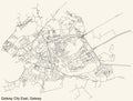 Street roads map of the Galway City East Electoral Area of Galway City, Ireland