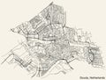 Street roads map of GOUDA, NETHERLANDS