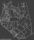 Street roads map of the GRÃÅNHÃâFE QUARTER, BREMERHAVEN