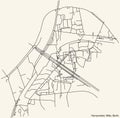 Street roads map of the Hansaviertel locality of the Mitte borough