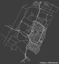 Street roads map of HILLEGOM, NETHERLANDS