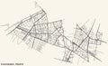 Street roads map of the Innerstaden Inner City district of MalmÃÂ¶, Sweden Royalty Free Stock Photo