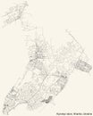 Street roads map of the Kyivskyi district raion of Kharkiv, Ukraine