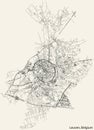 Street roads map of LEUVEN, BELGIUM