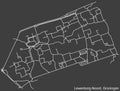 Street roads map of the LEWENBORG-NOORD NEIGHBORHOOD, GRONINGEN Royalty Free Stock Photo