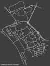 Street roads map of the LEWENBORG-WEST NEIGHBORHOOD, GRONINGEN Royalty Free Stock Photo