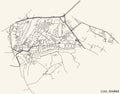 Street roads map of the LINN DISTRICT, KREFELD