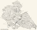 Street roads map of the London Borough of Brent