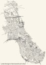 Street roads map of the London Borough of Hammersmith and Fulham