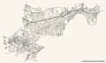 Street roads map of the London Borough of Hounslow