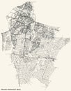 Street roads map of the Marzahn-Hellersdorf borough bezirk of Berlin, Germany Royalty Free Stock Photo