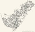 Street roads map Maskowski raion Moscow district of Minsk
