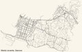 Street roads map of the Medio Levante district of Genoa, Italy