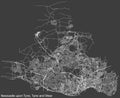 Street roads map of the METROPOLITAN BOROUGH AND CITY OF NEWCASTLE UPON TYNE, TYNE AND WEAR