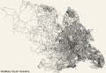 Street roads map of the METROPOLITAN BOROUGH AND CITY OF SHEFFIELD, SOUTH YORKSHIRE