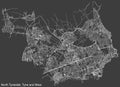 Street roads map of the METROPOLITAN BOROUGH OF NORTH TYNESIDE, TYNE AND WEAR
