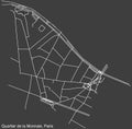 Street roads map of the MONNAIE QUARTER, PARIS