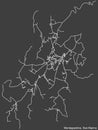 Street roads map of the MONTEGIARDINO MUNICIPALITY