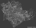 Street roads map of MONTPELLIER, FRANCE