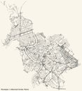 Street roads map of the Municipio I Ã¢â¬â Historical Center municipality of Rome Italy