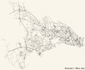 Street roads map of the Municipio 7 Zone of Milan, Italy Baggio, De Angeli, San Siro